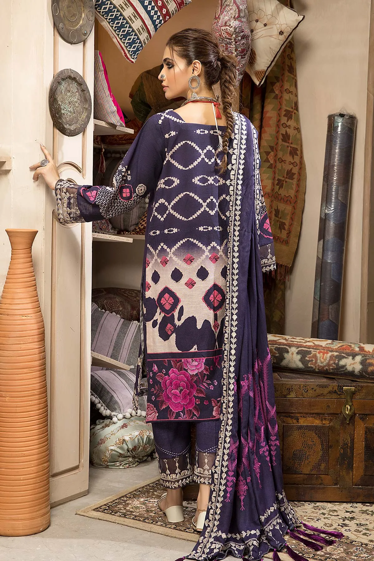 Charizma Naranji · Embroidered Khaddar With Khaddar Shawl Vol 1 – CNW-07