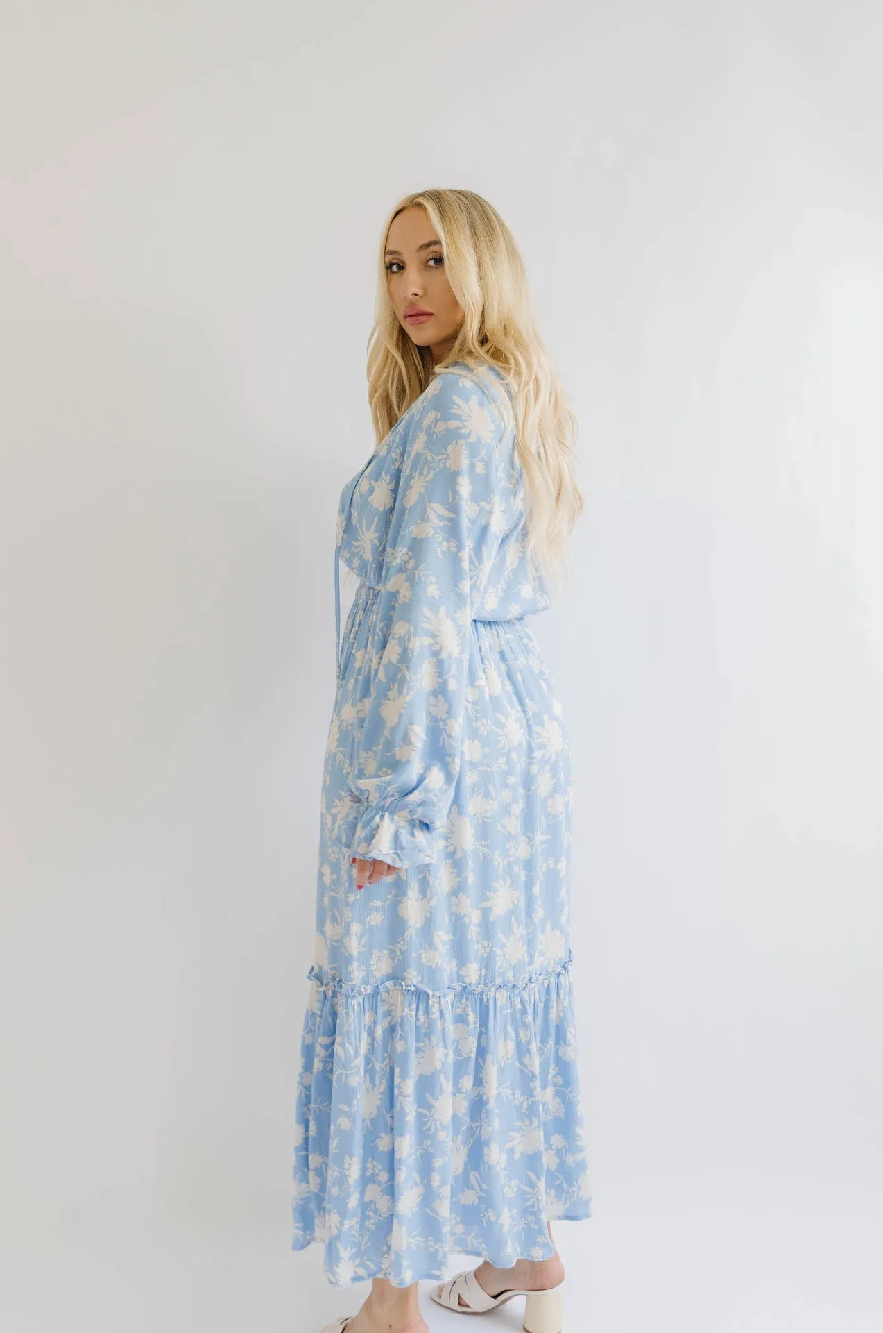 Charlize Floral Print Long Sleeve Maxi Dress