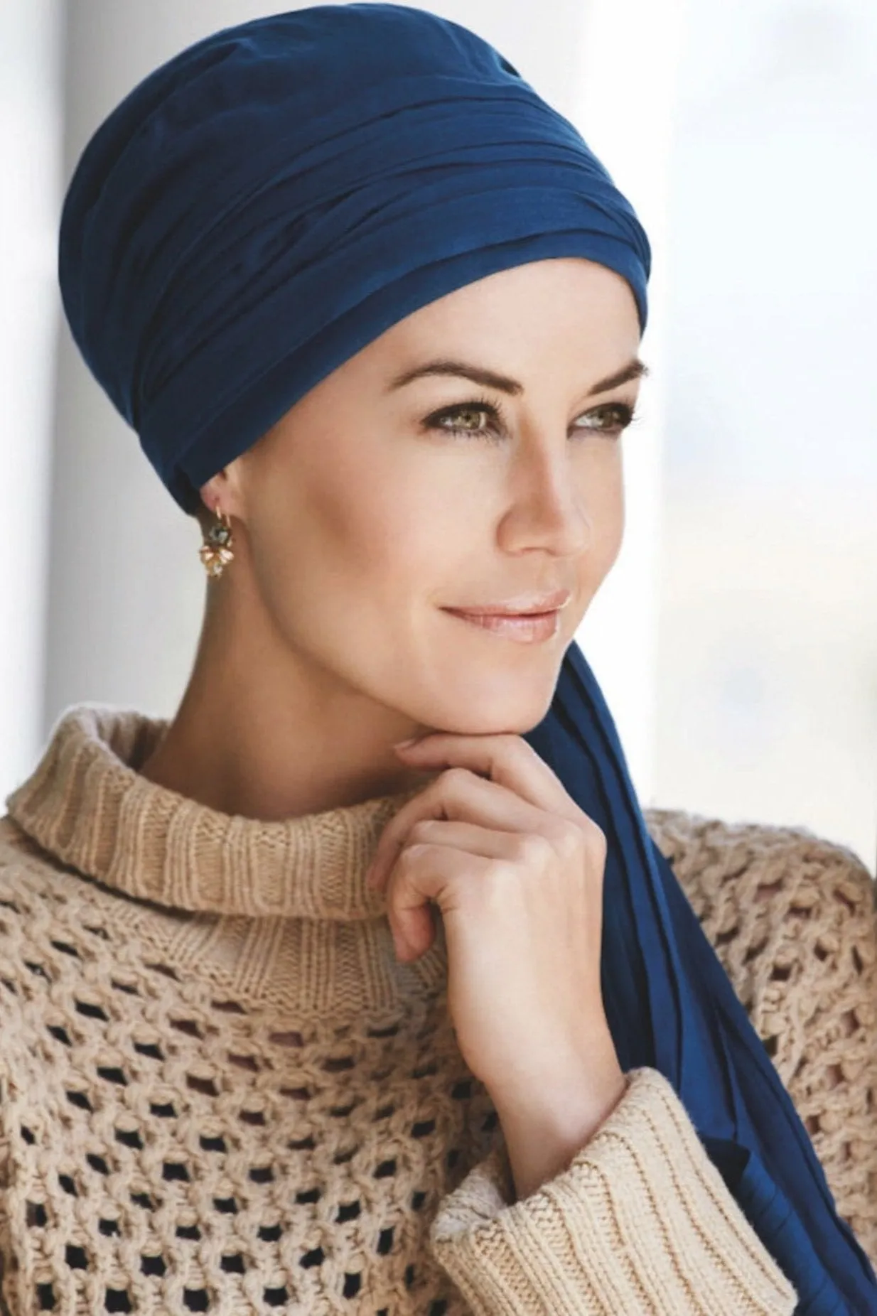 Christine Joli Head Scarf - Petrol Blue