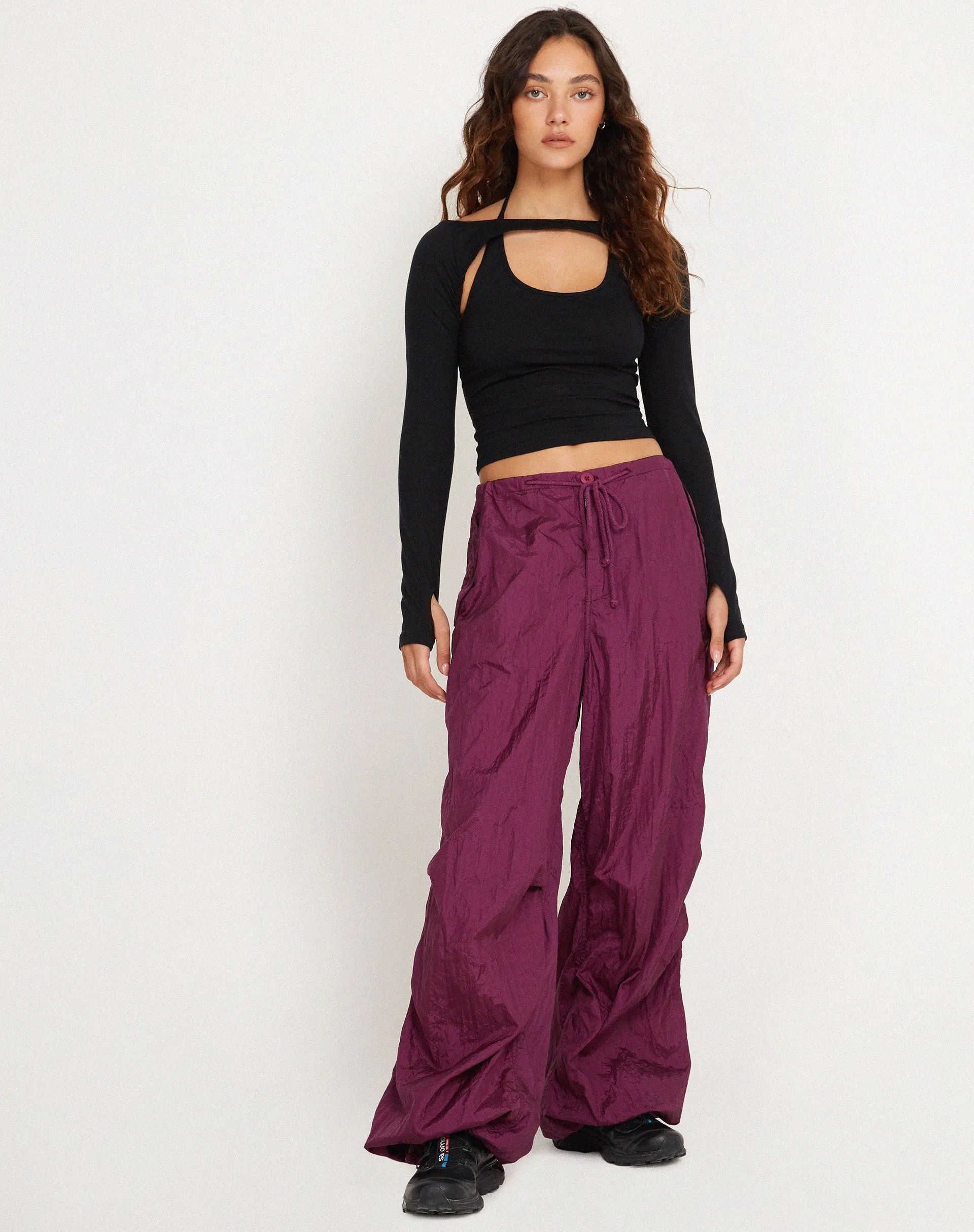 Chute Trouser in Deep Purple