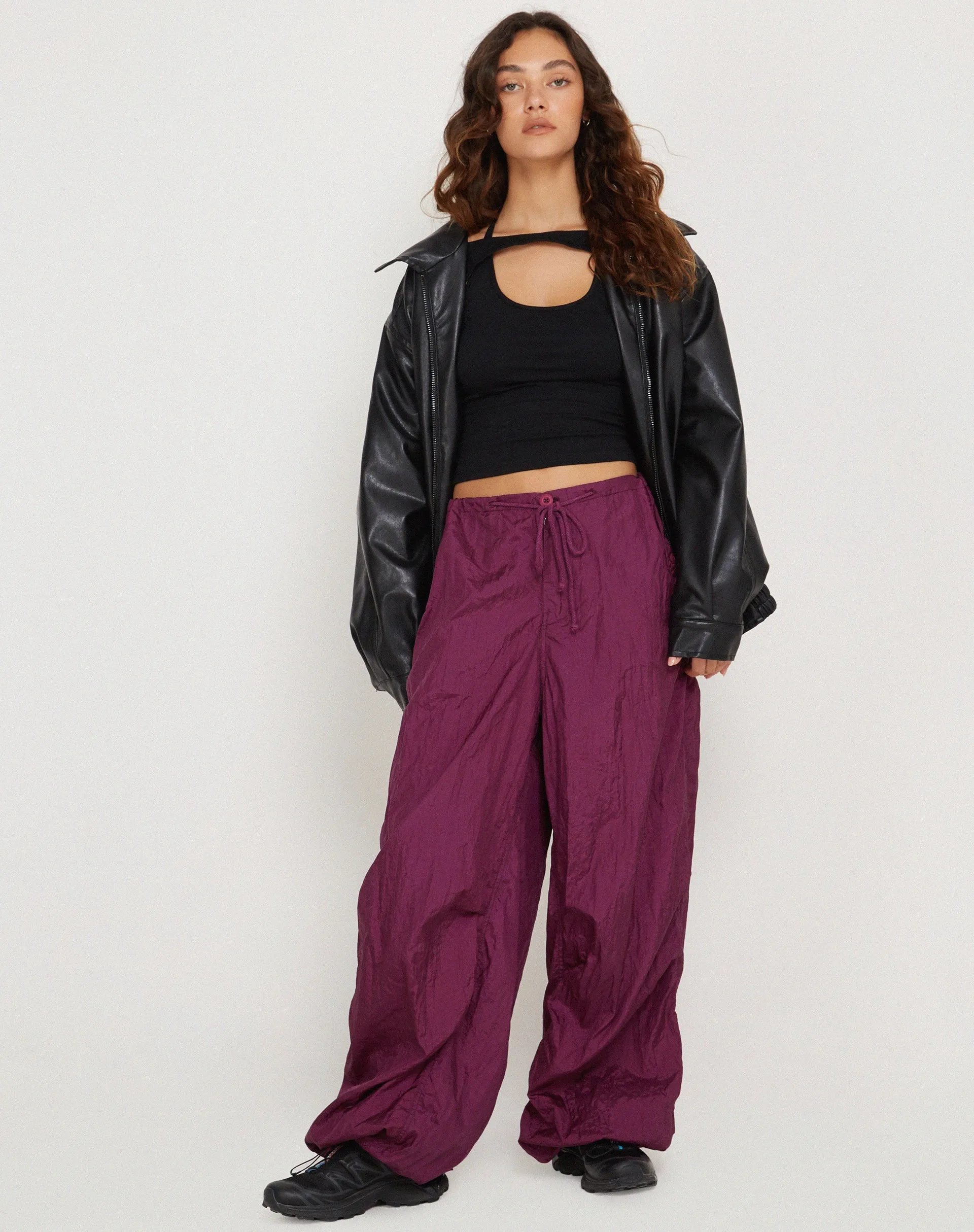 Chute Trouser in Deep Purple