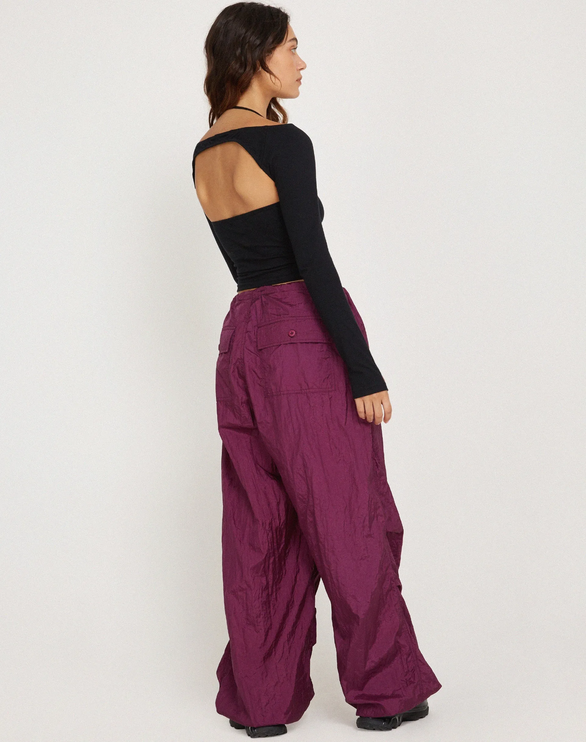 Chute Trouser in Deep Purple