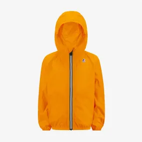 Claude - Kids Packable Full Zip Rain Jacket in Orange