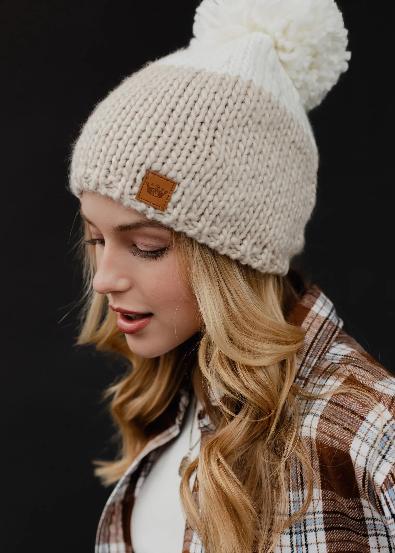 Color Block Pom Hat