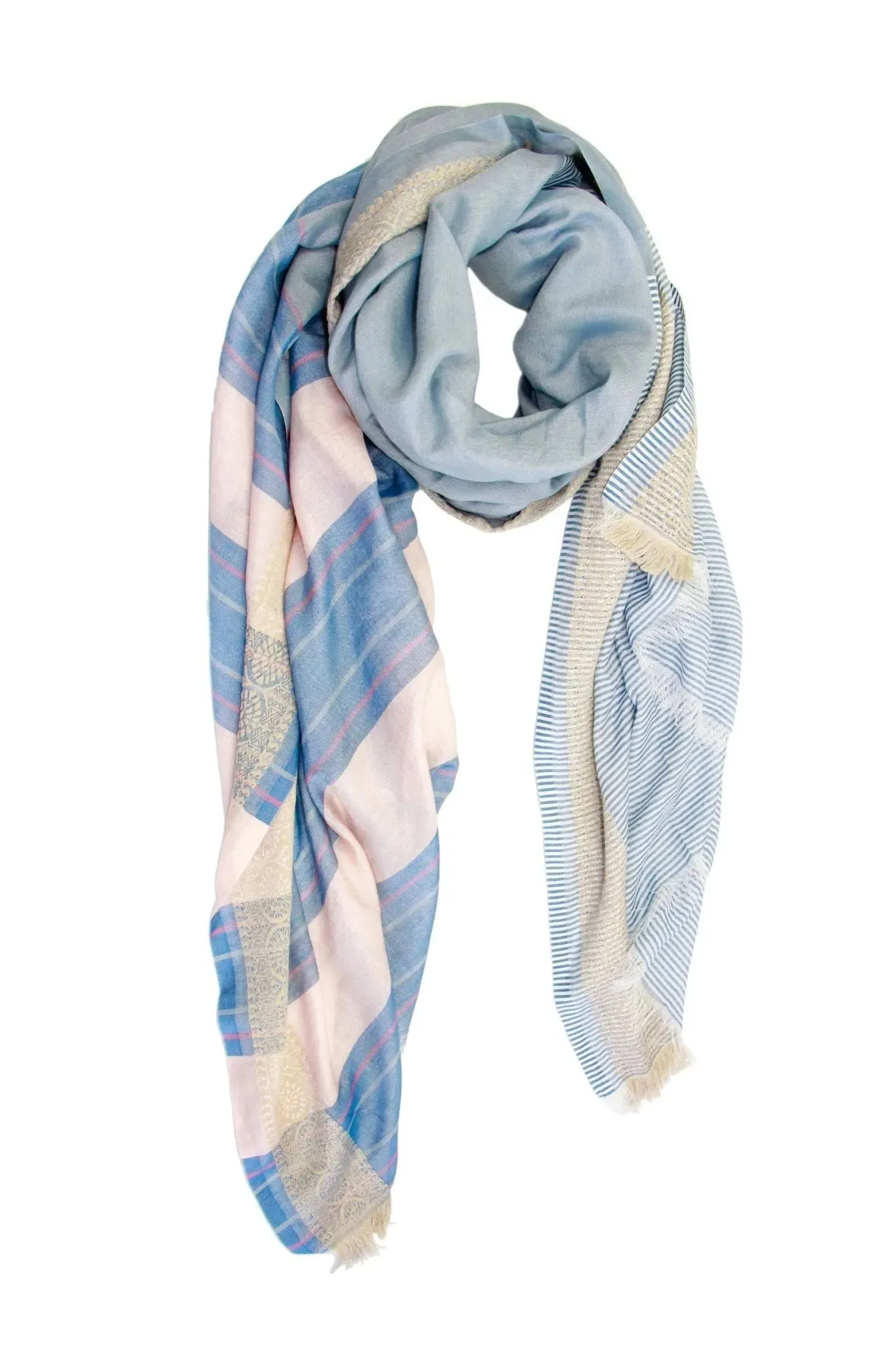 Color Block Stripe Scarf