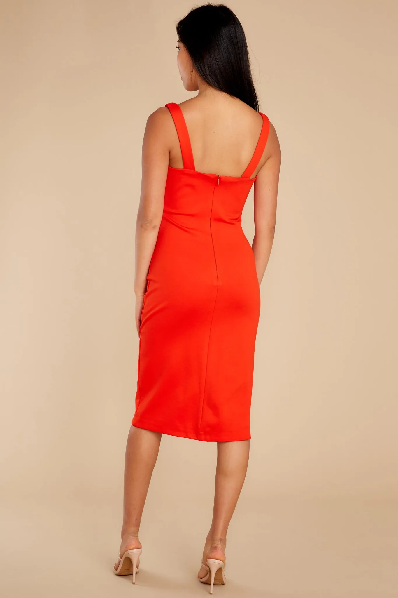 Complete Makeover Red Midi Dress