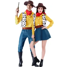 Cosplay Carnival Cowboy Unisex Woody Outfit Sheriff Halloween Up Outfit