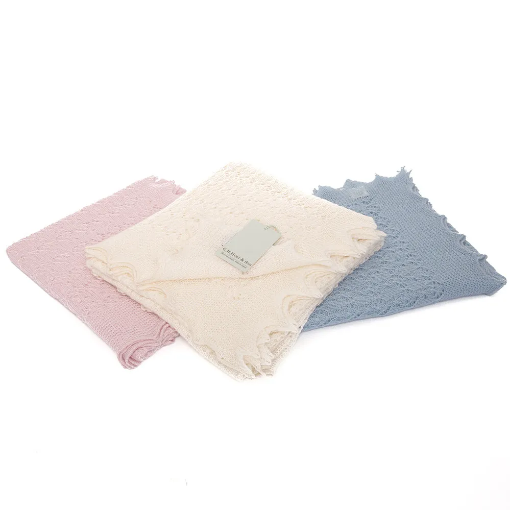 Cosy Cashmere Baby Shawl - Blue