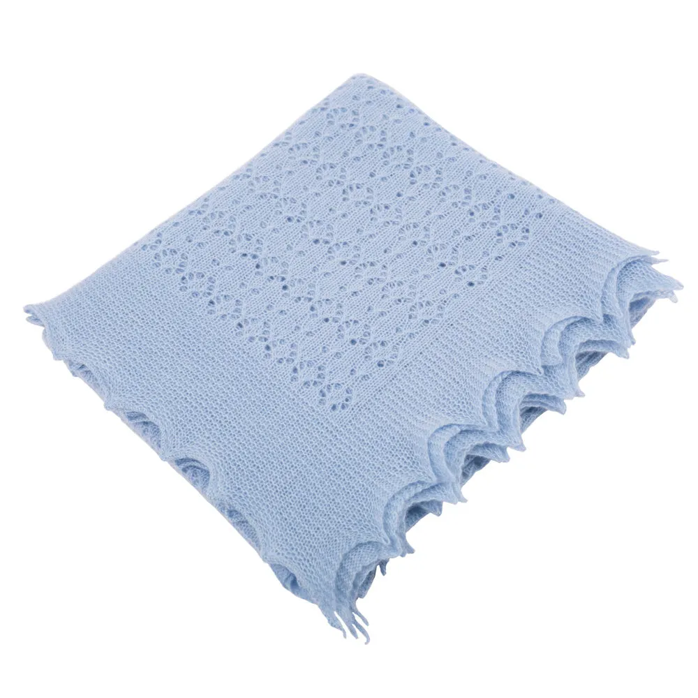 Cosy Cashmere Baby Shawl - Blue