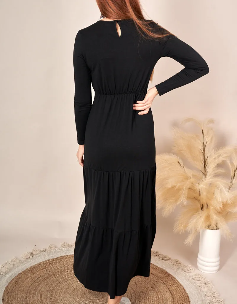 Cotton Three Tiered Maxi Dress