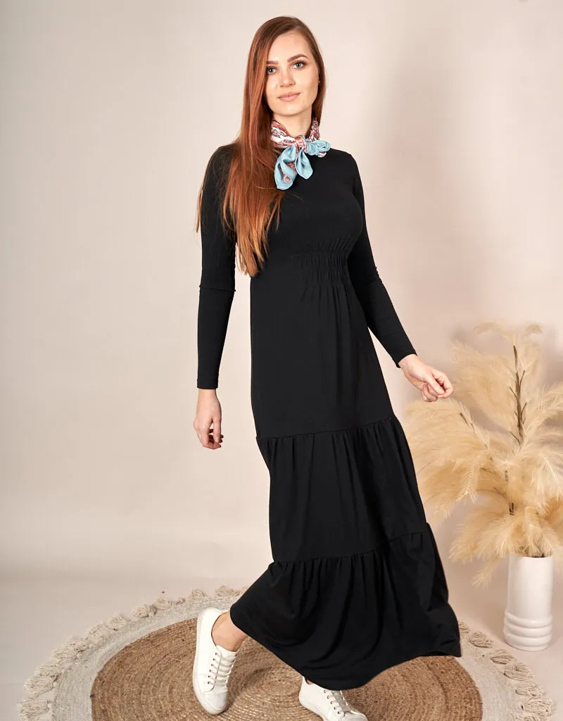 Cotton Three Tiered Maxi Dress