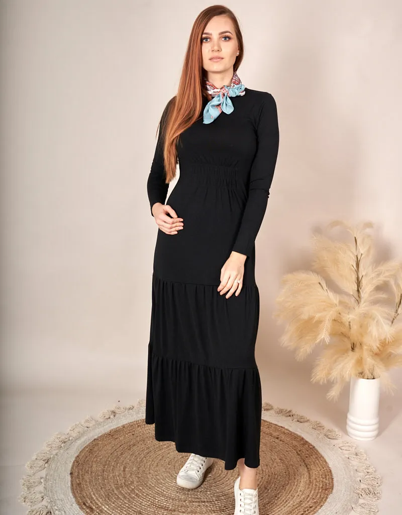 Cotton Three Tiered Maxi Dress