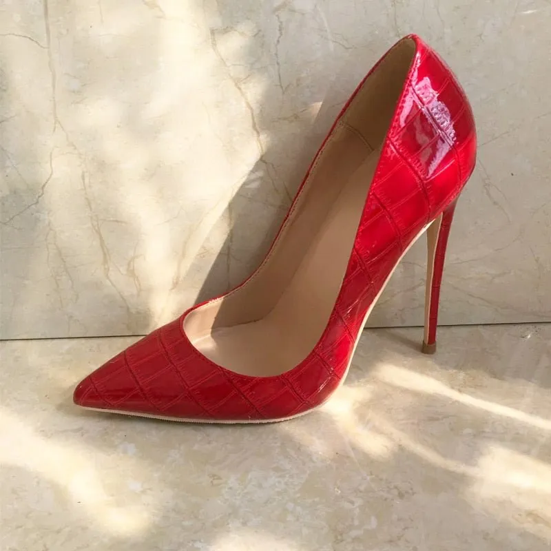 CrocGlam Shallow Cut Pointed Toe Heel Pumps