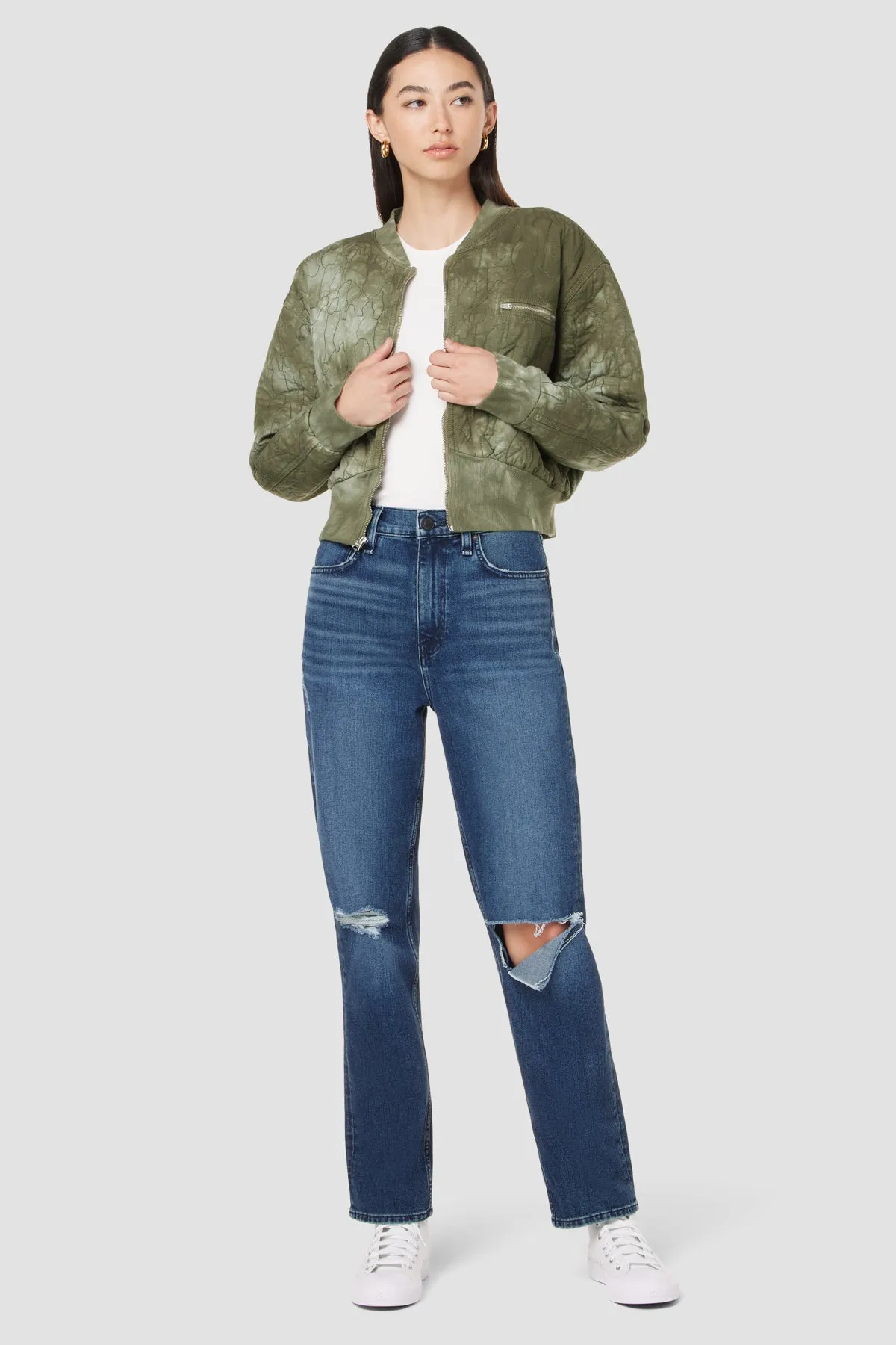 Cropped Bomber Jacket