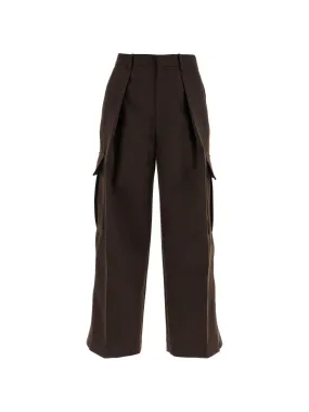 Cropped Cargo Pants in Wool