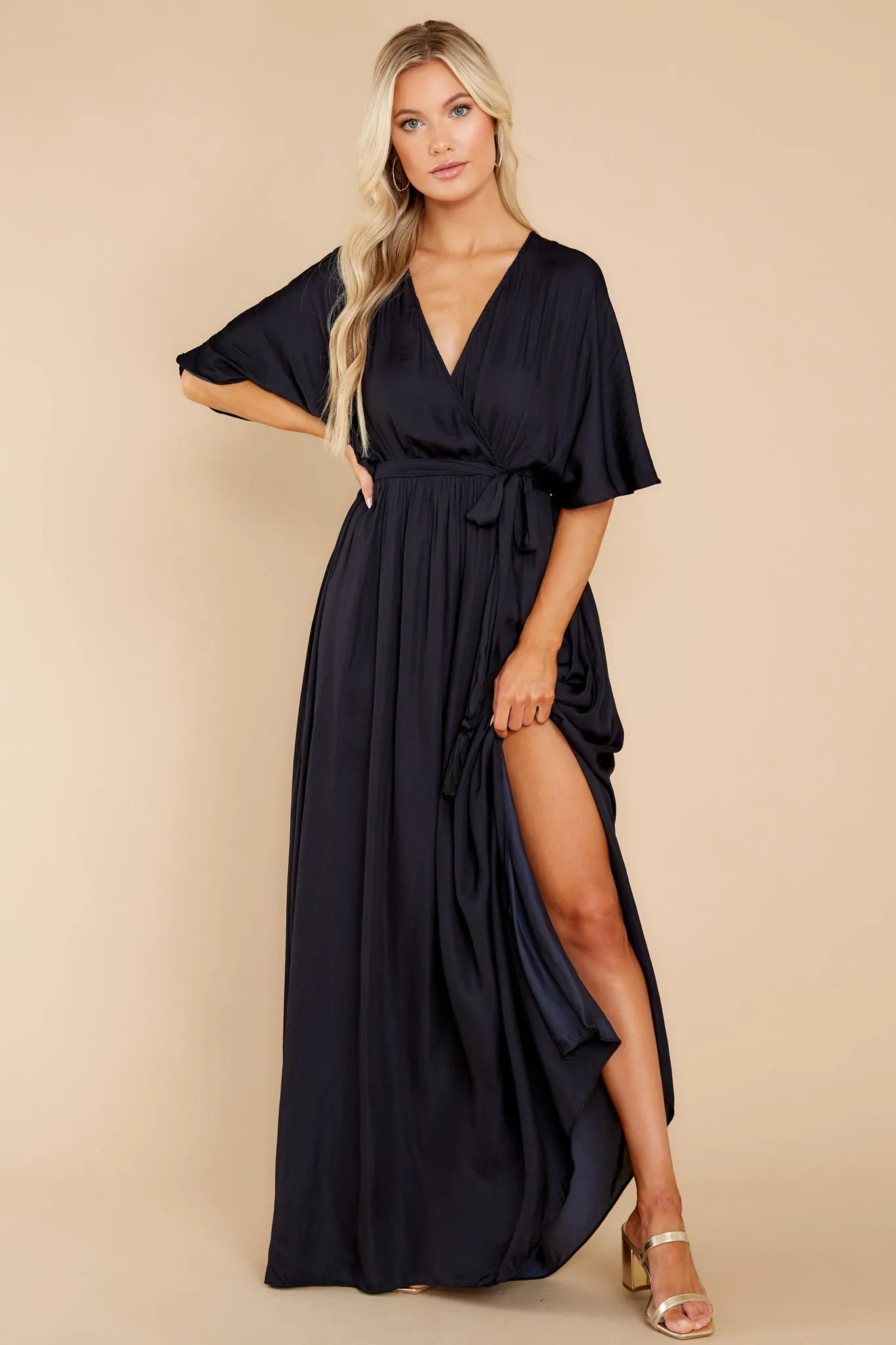 Cross My Heart Black Maxi Dress