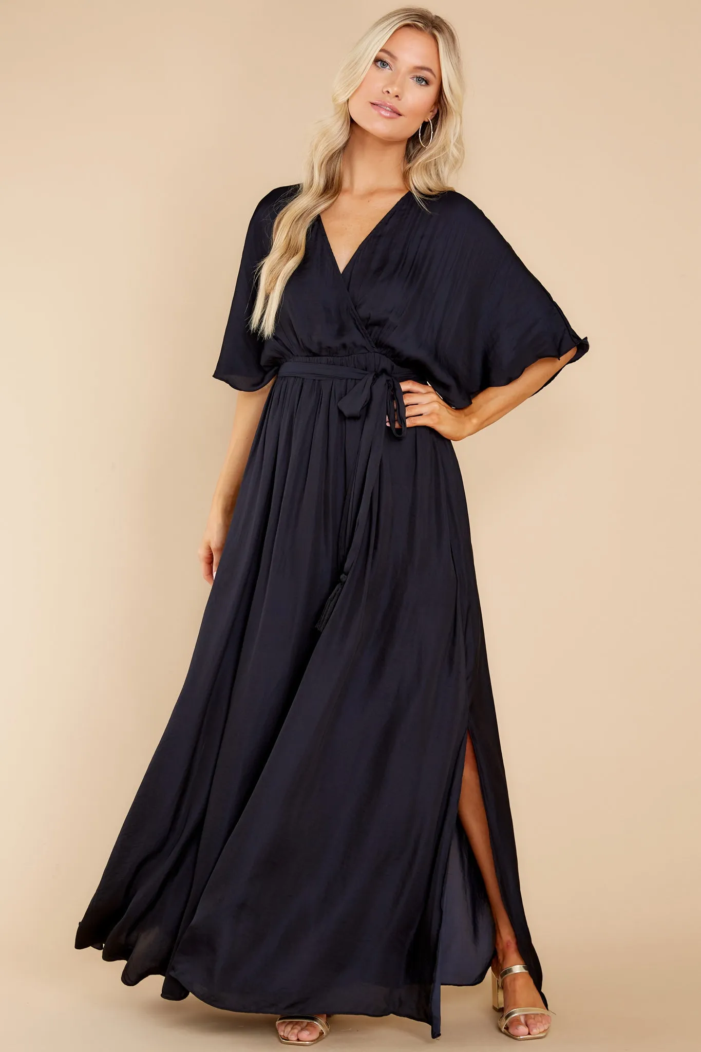 Cross My Heart Black Maxi Dress