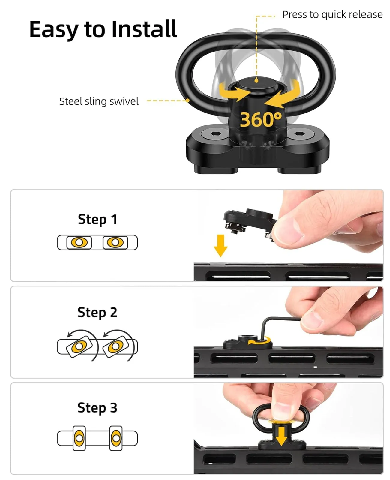 CVLIFE Two Point Sling Quick Adjust Gun Sling