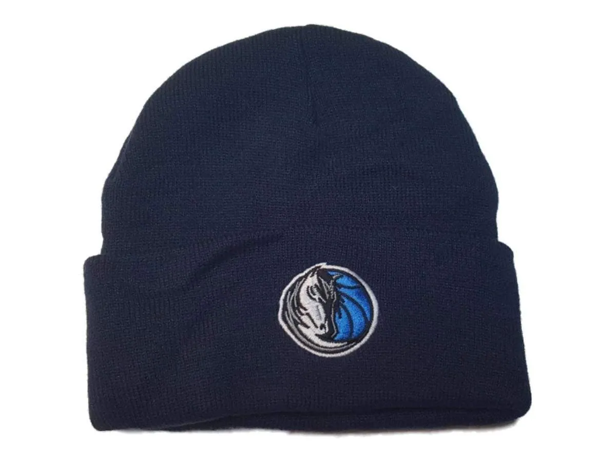 Dallas Mavericks Men's Embroidered Navy Acrylic Knit Cuffed Skull Beanie Hat Cap