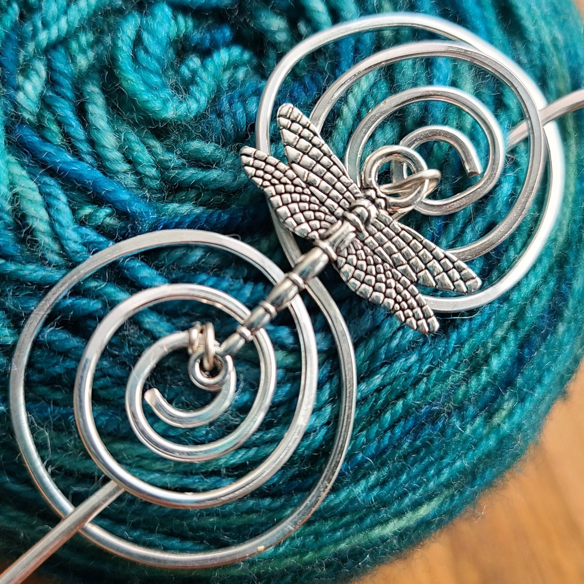 Dazzling Dragonfly Shawl Pin - Charmed Silver