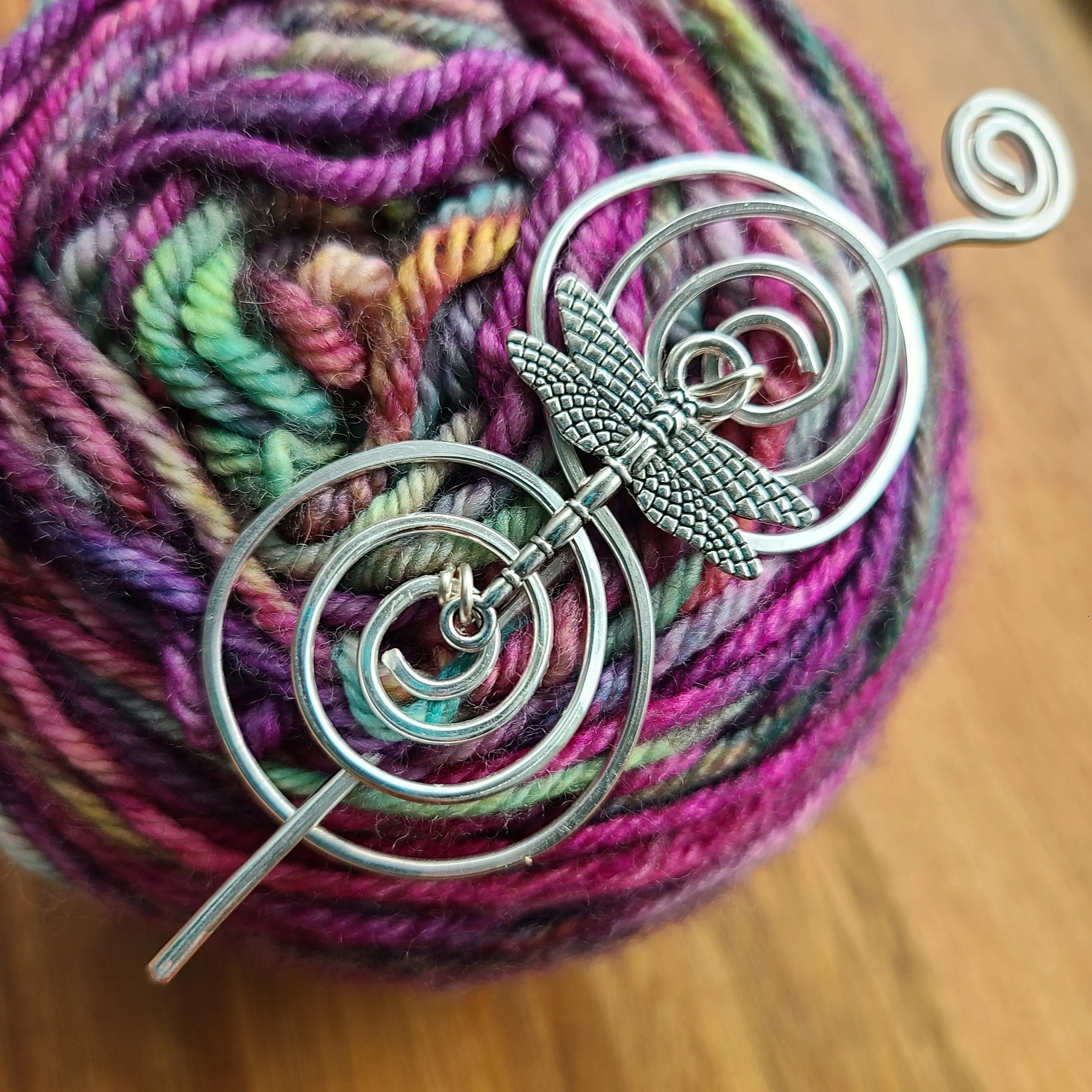 Dazzling Dragonfly Shawl Pin - Charmed Silver