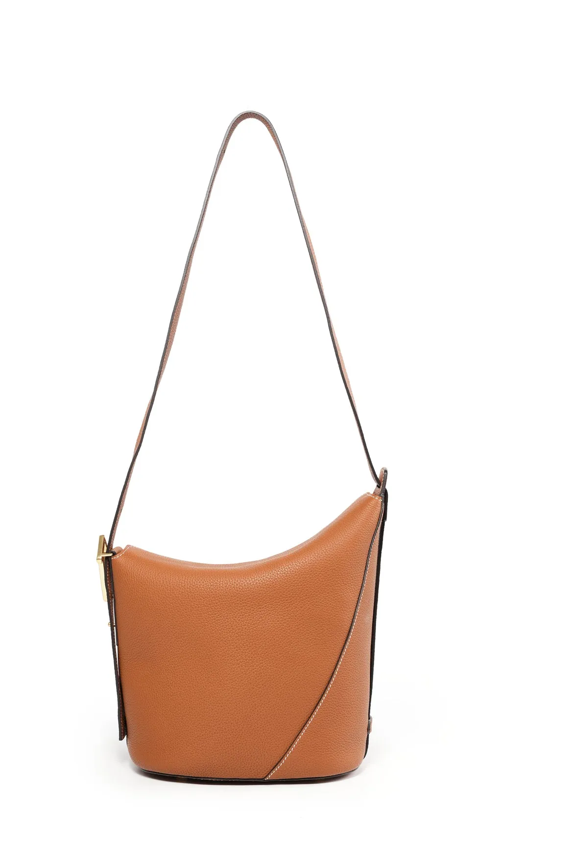 Ease Leather Shoulder Bucket Bag