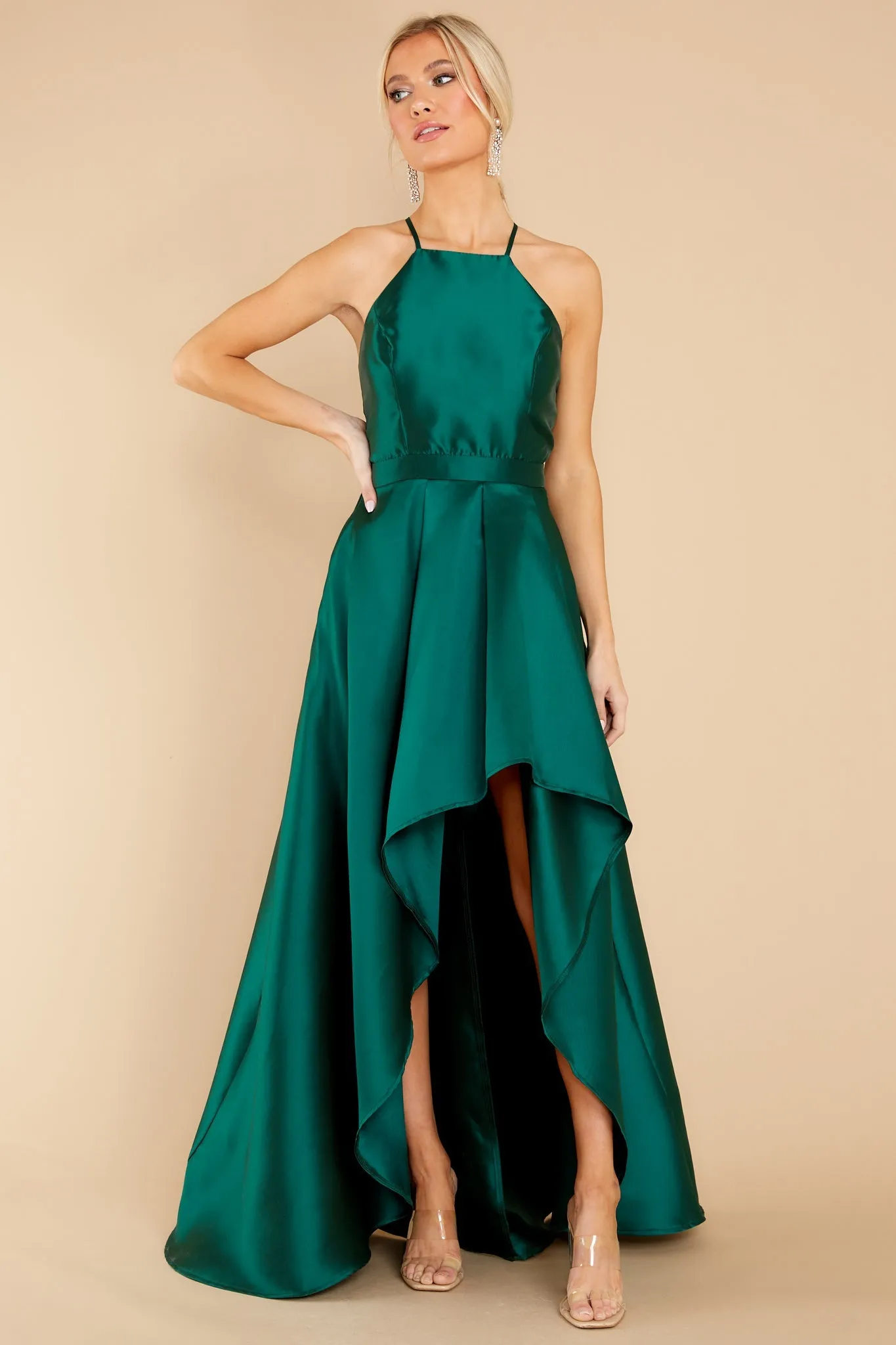 Enchanted Nights Emerald Maxi Dress