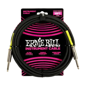 Ernie Ball Classic Instrument Cable Straight/Straight 15 ft - Black