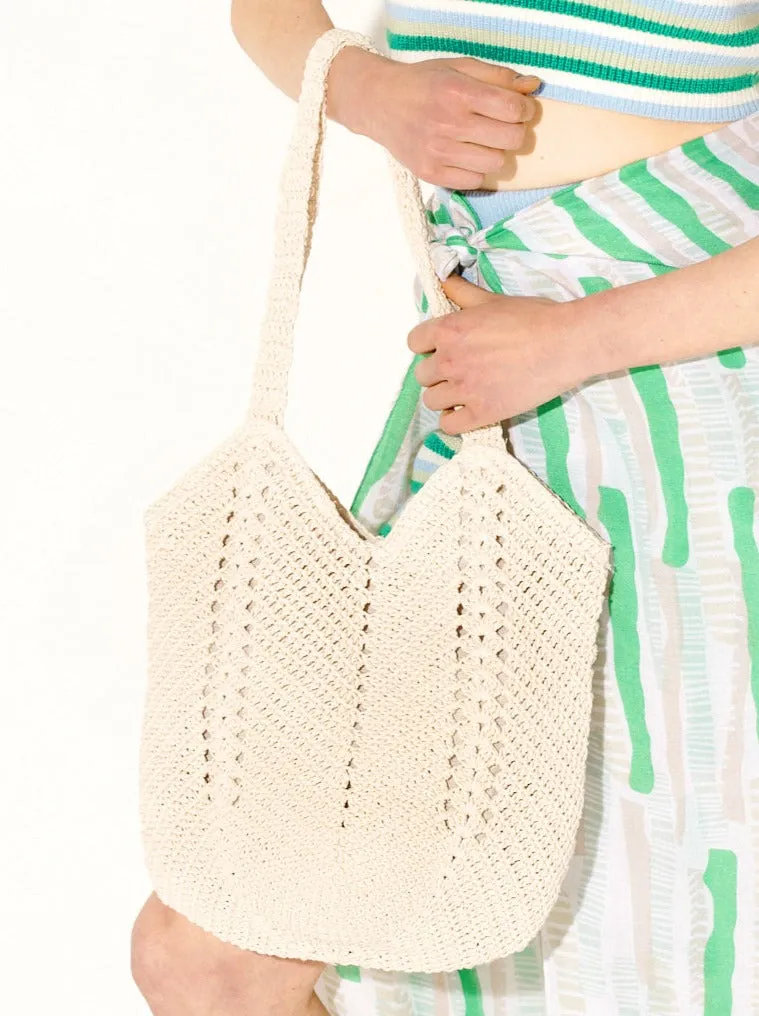 EVERYDAY KNITTED CROCHET BAG OATMEAL