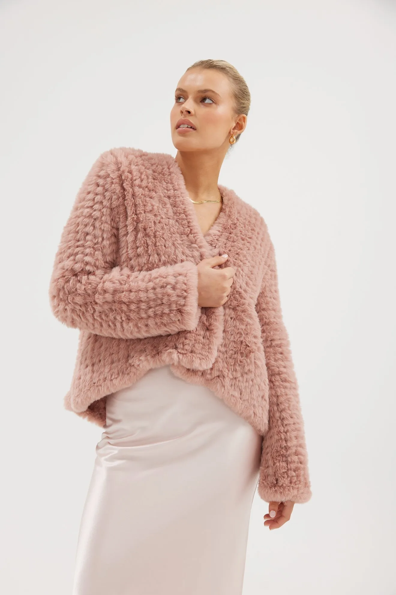 Faux Emma Jacket - Mauve