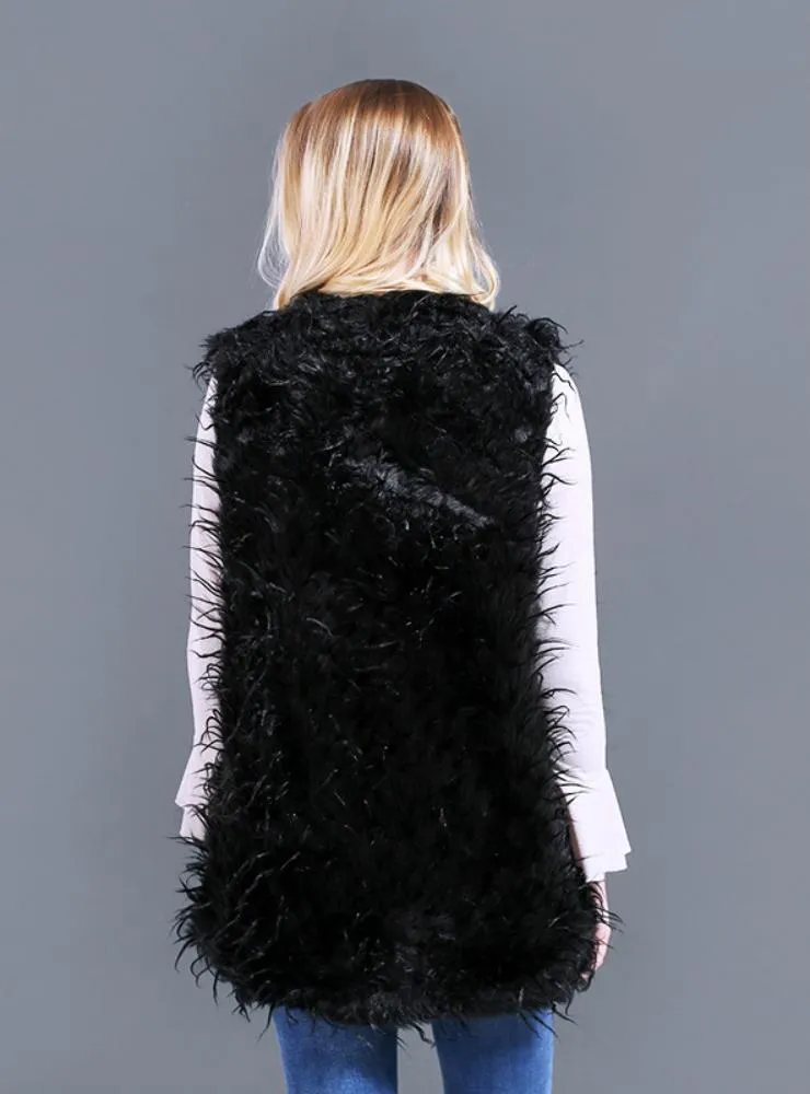 Faux Fur Vest Imitation Fur Ostrich Hair For Women