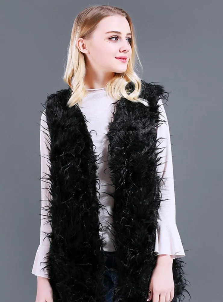 Faux Fur Vest Imitation Fur Ostrich Hair For Women