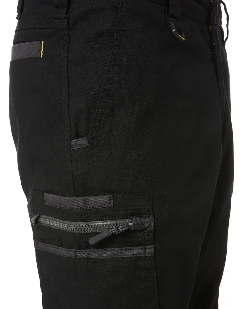 Flex and Move Stretch Cargo Cuffed Pants - Black