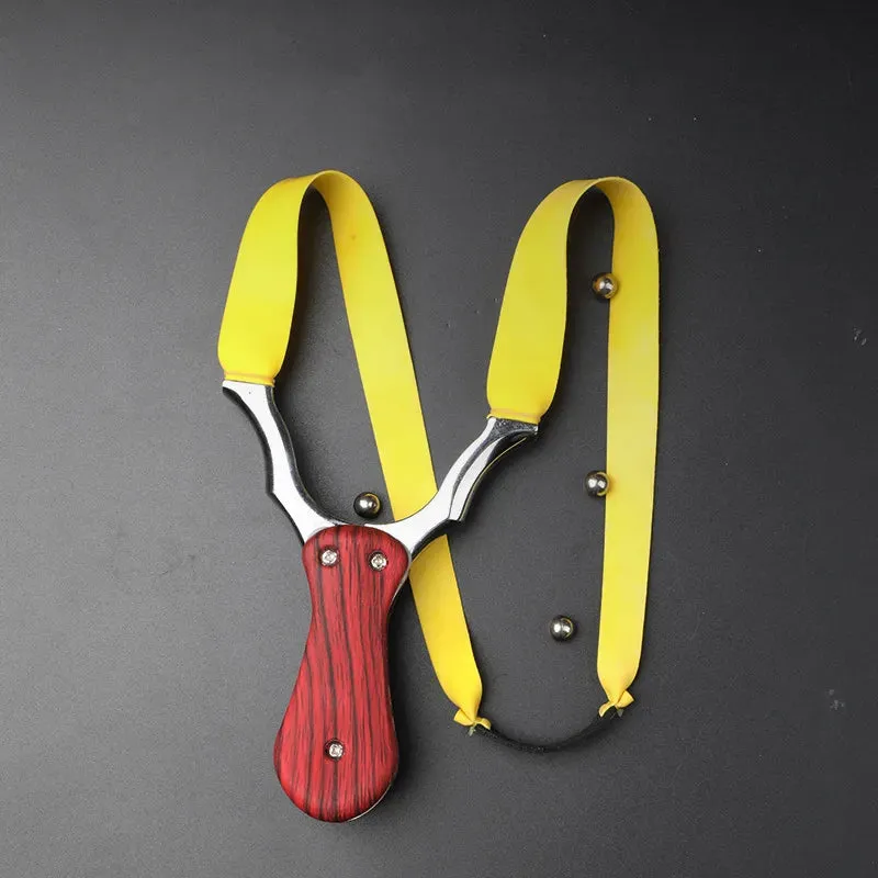 Folding Alloy Wooden Handle Pocket Slingshot