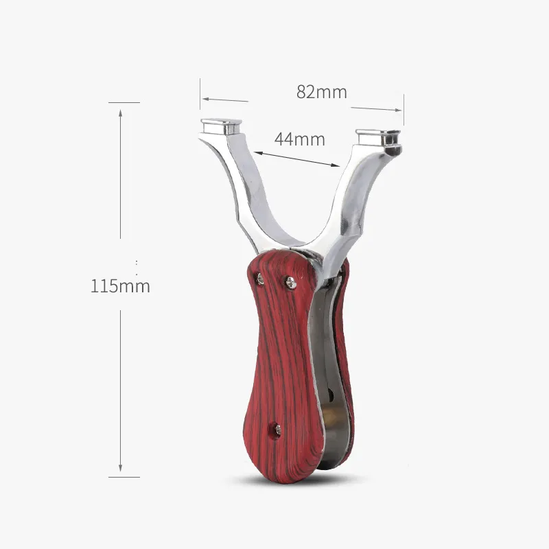 Folding Alloy Wooden Handle Pocket Slingshot