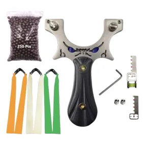 Frowning Eyes Stainless Steel High Quality Slingshot