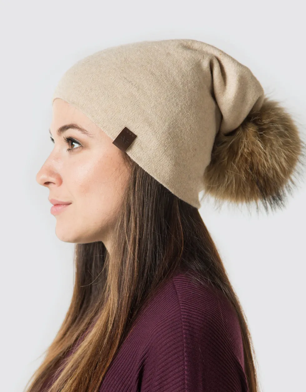 Fur Top Beanie Hat