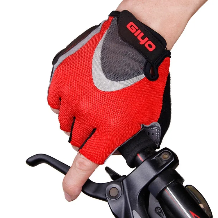 GIYO S-01 GEL Shockproof Cycling Half Finger Gloves Anti-slip Bicycle Gloves, Size: M(Blue)