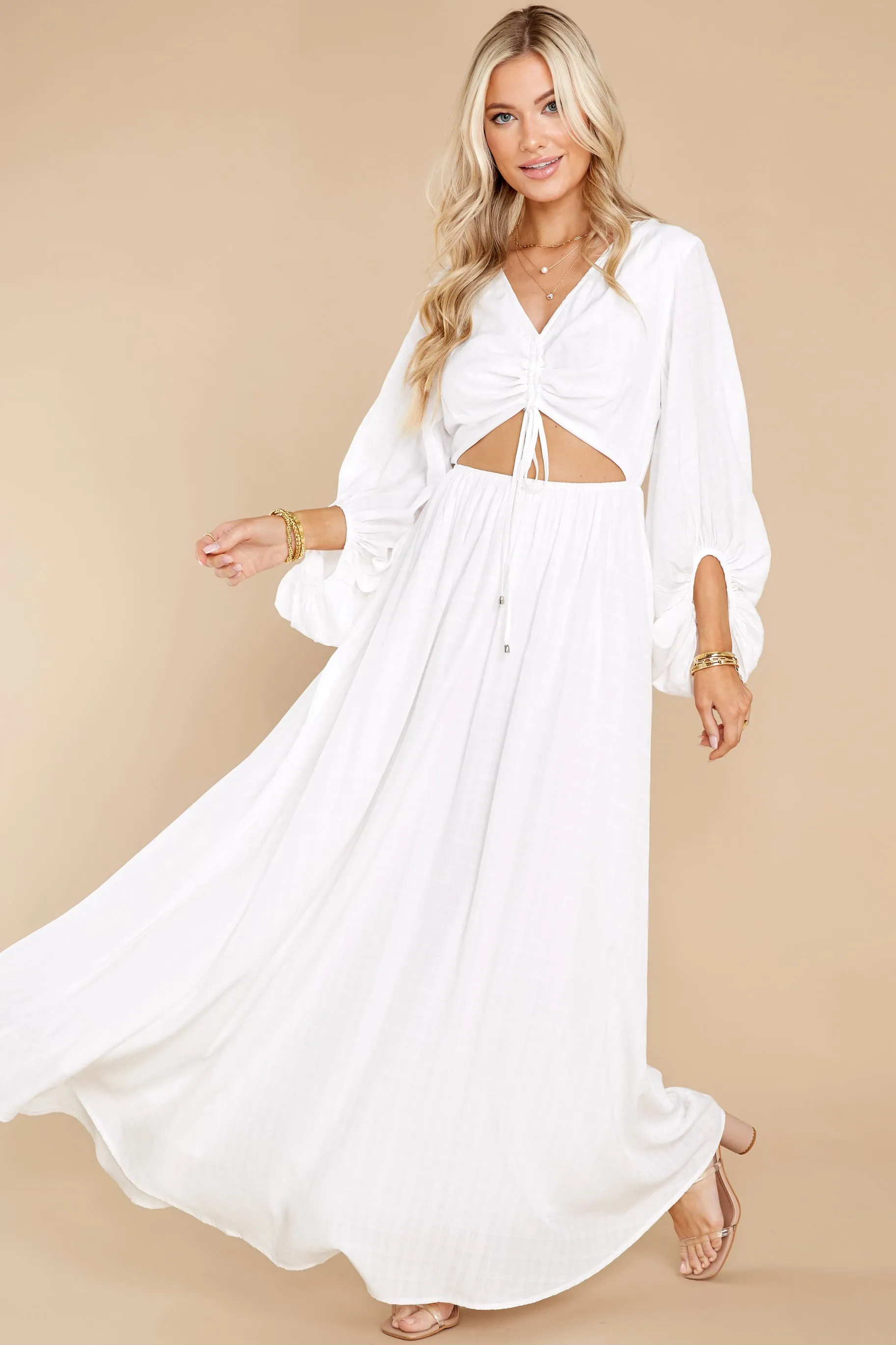 Going For This Off White Maxi Dress