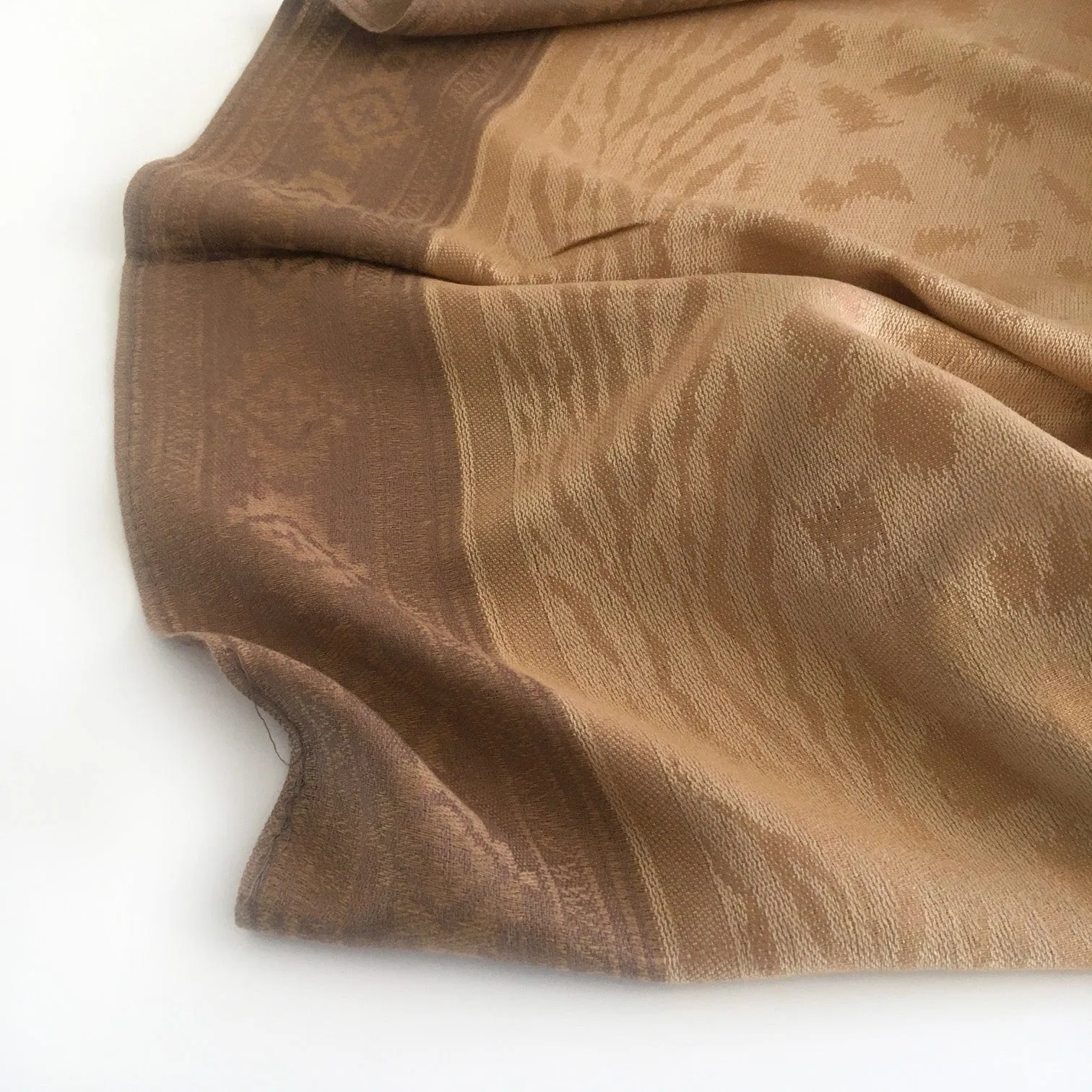 GOLD ANIMAL PRINT REVERSIBLE PASHMINA SHAWL SCARF