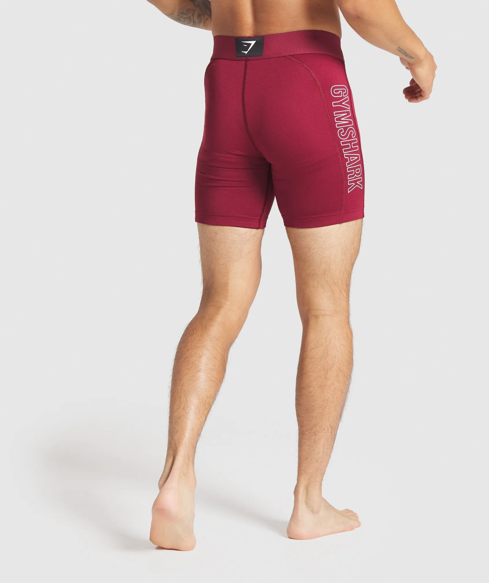 Gymshark Combat Baselayer Shorts - Claret