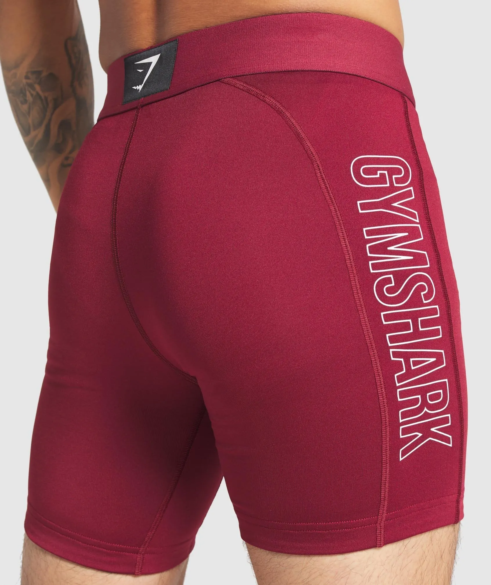 Gymshark Combat Baselayer Shorts - Claret