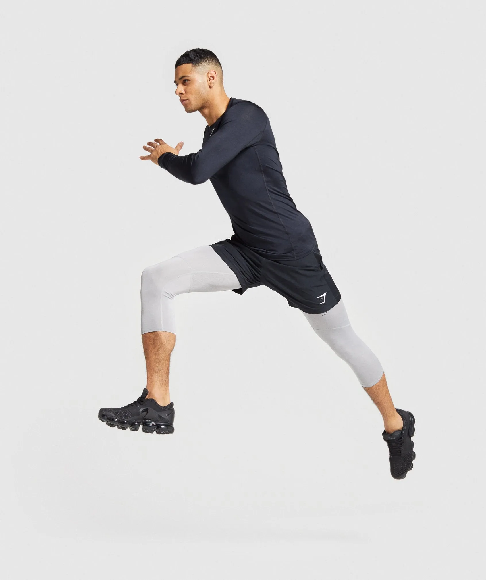 Gymshark Element Baselayer 3/4 Leggings - Light Grey