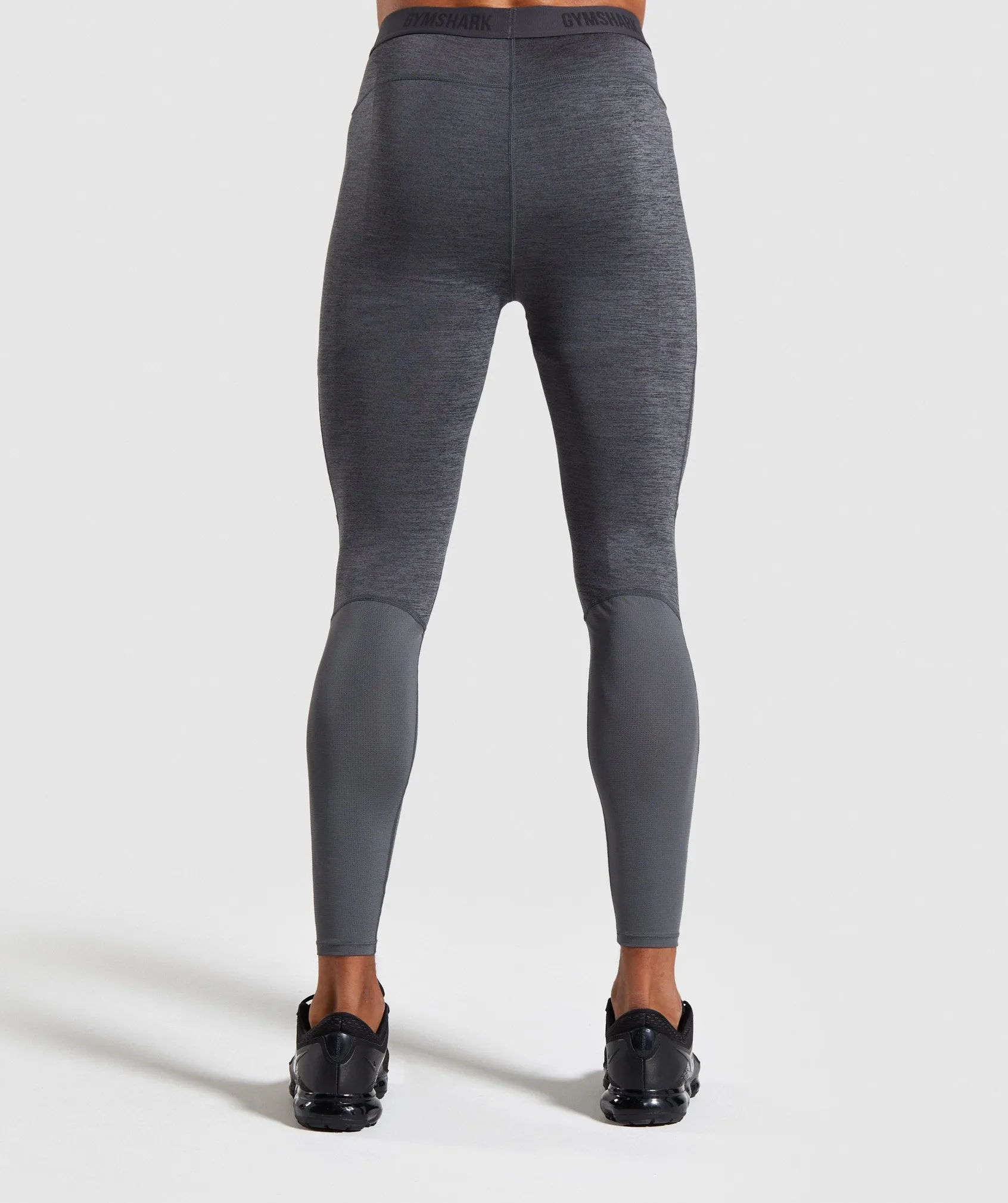 Gymshark Element  Baselayer Leggings - Black Marl/White