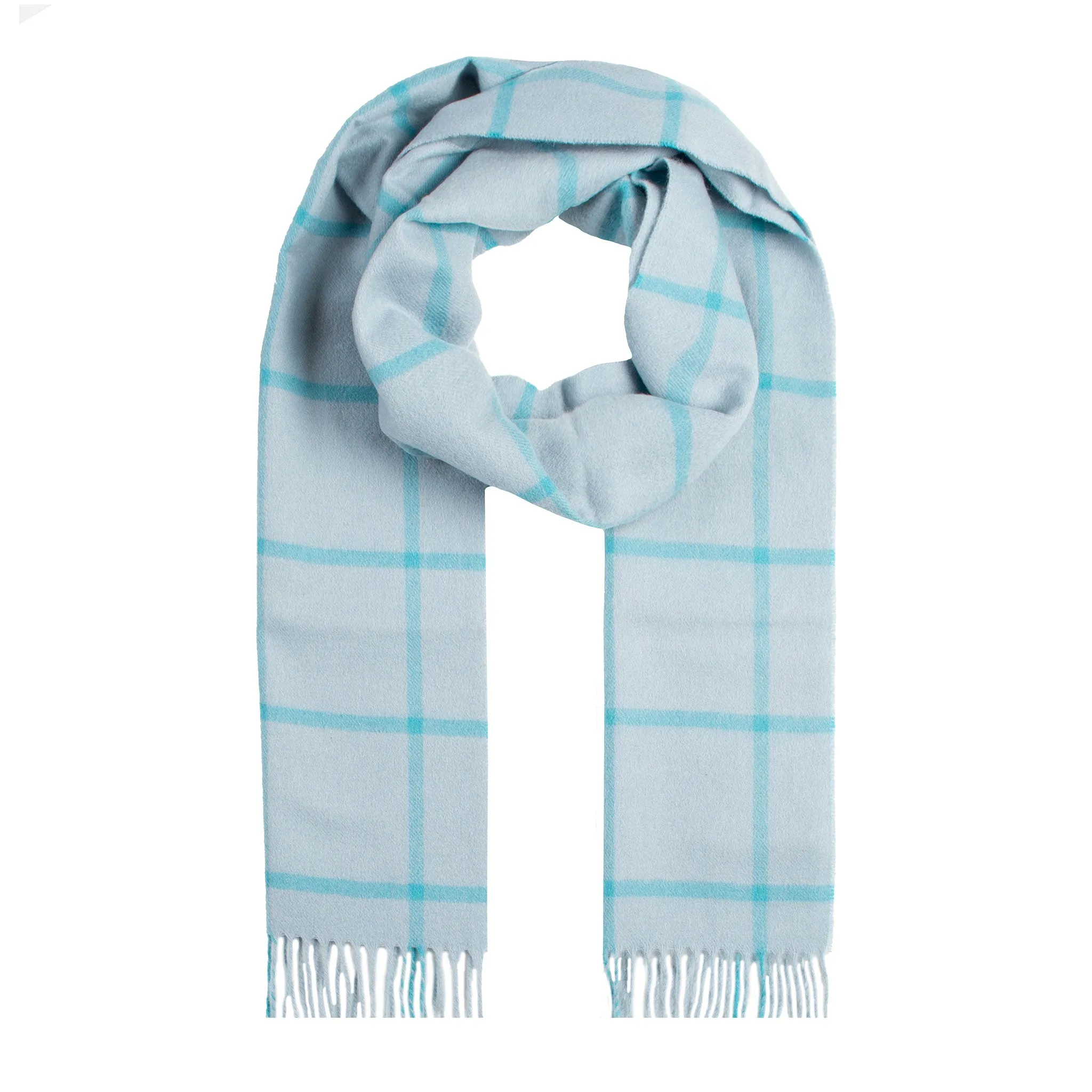 Heritage Plaid Check Cashmere Scarf with Tassels and Gift Box