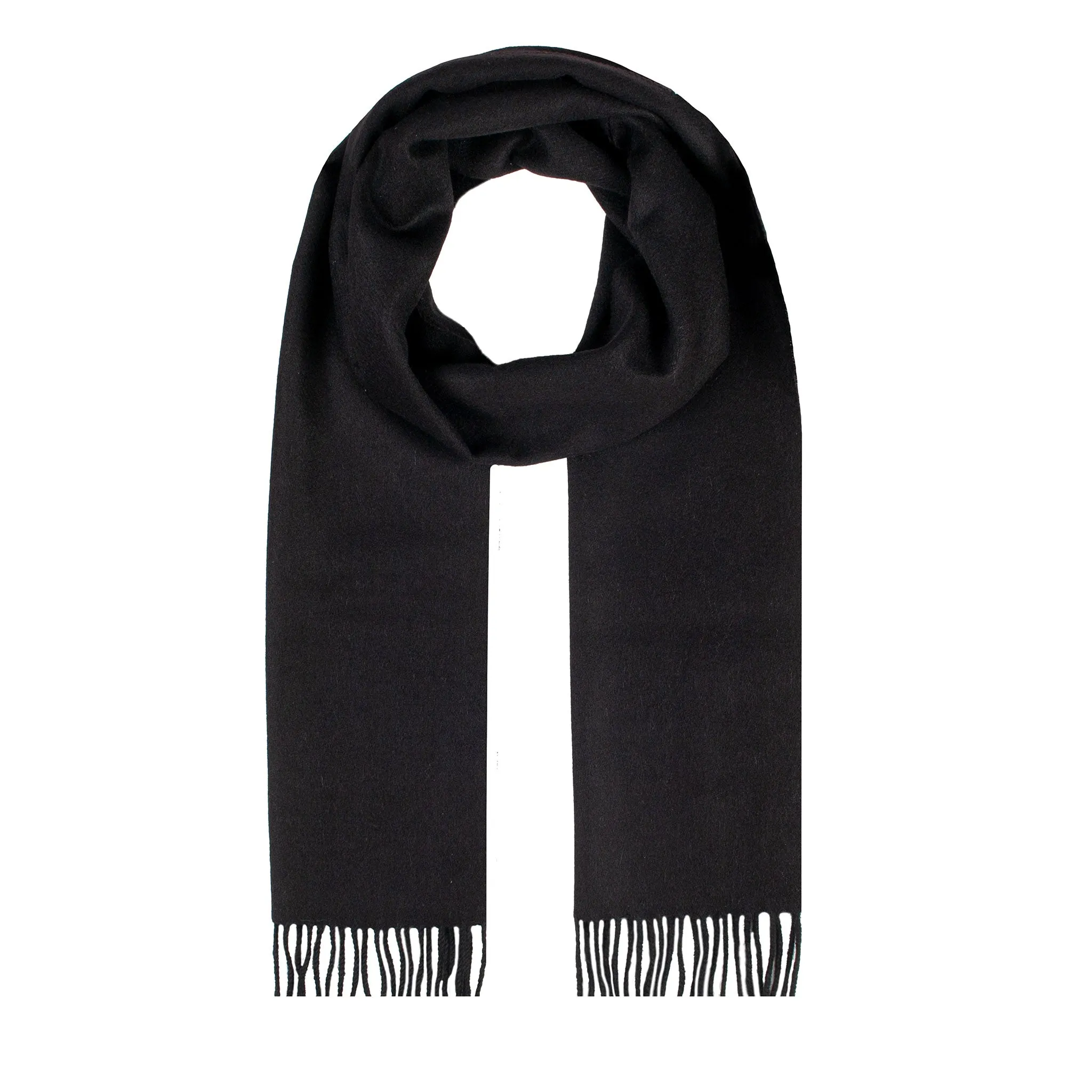 Heritage Plain Cashmere Scarf with Tassels and Gift Box