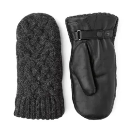 Hestra Women's Ragnhild Mitten in Charcoal/Black