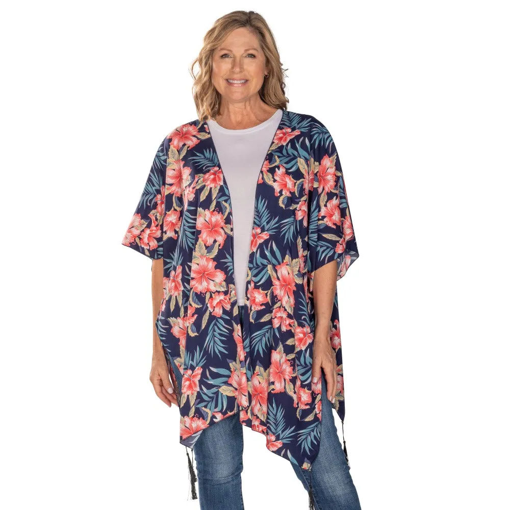 Hibiscus Tassel Kimono