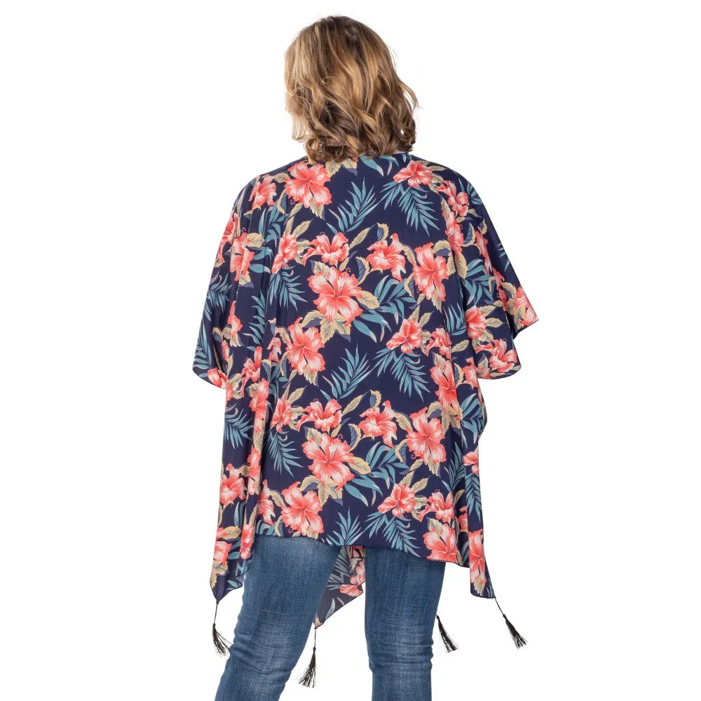 Hibiscus Tassel Kimono