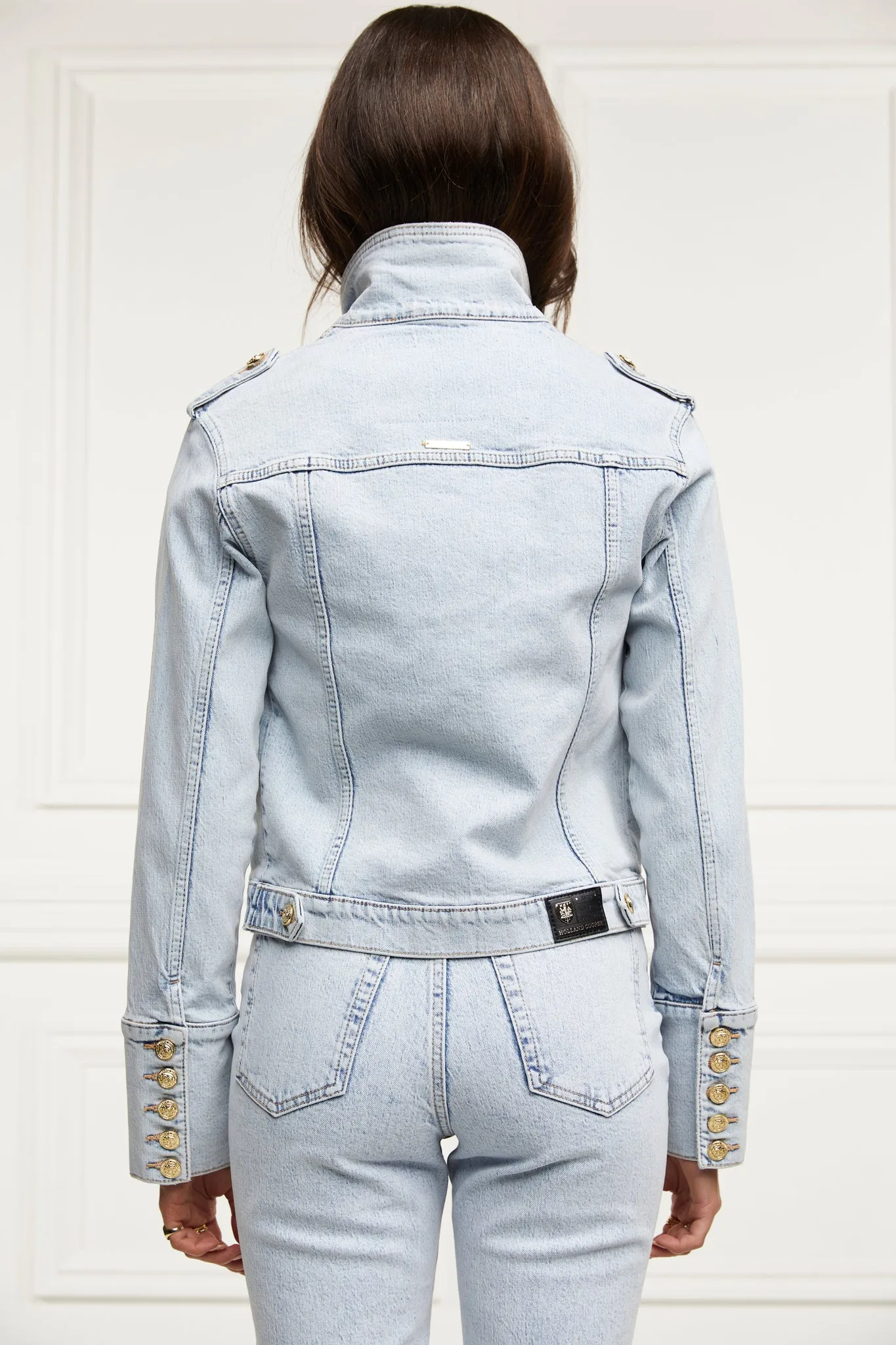 Holland Cooper Iconic Denim Jacket in Light Stone Wash